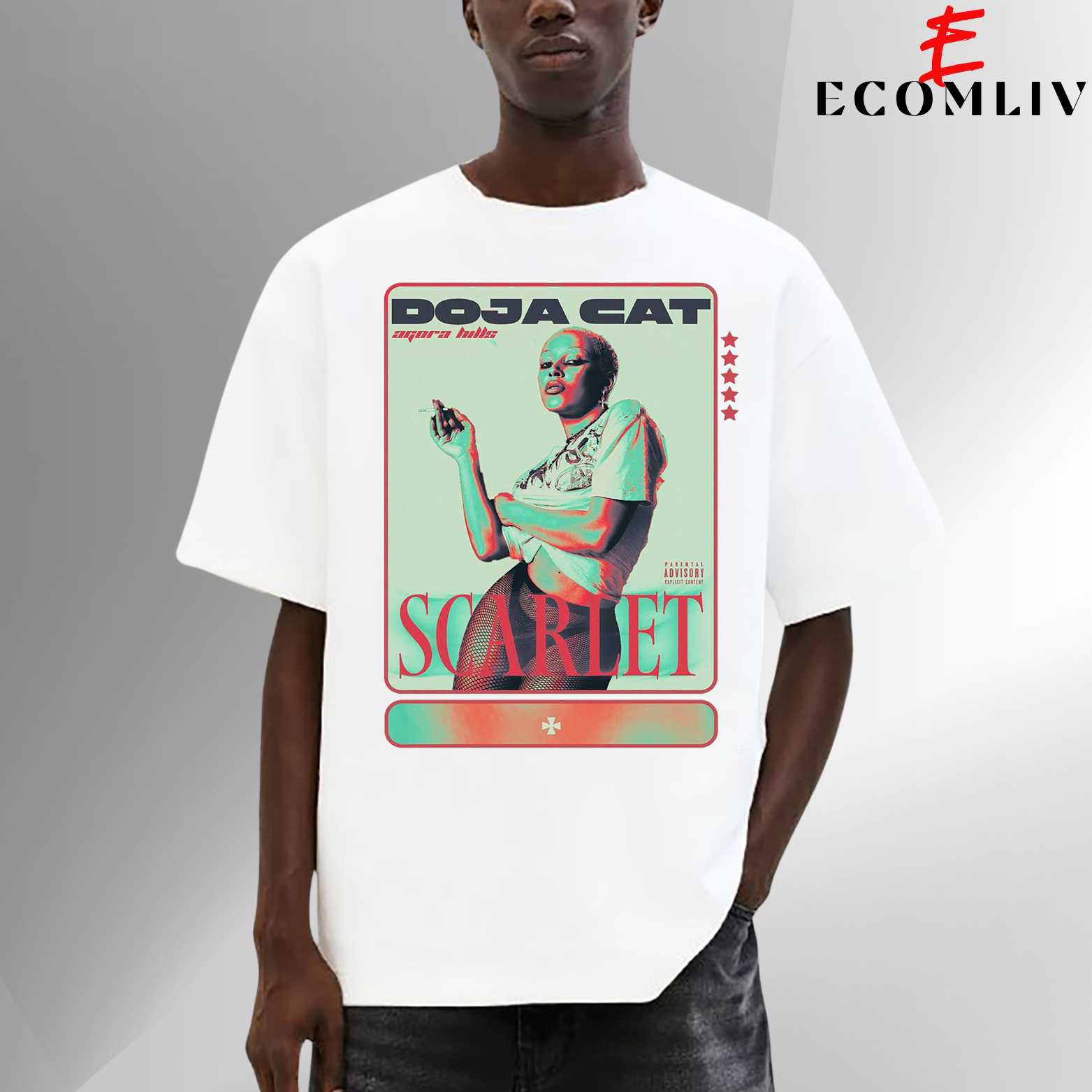 Scarlet Album T Shirt, Doja Cat Pop Music Tee, Streetwear Aesthetic Shirt